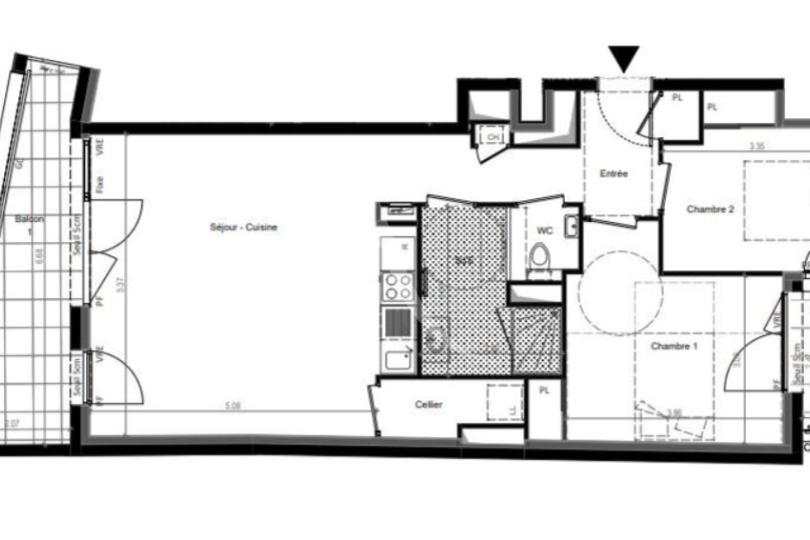 Photo n°6 - Acheter un appartement 3 pièces<br/> de 69 m² à Nantes (44000)