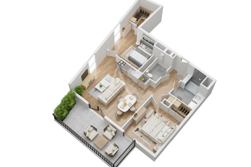 Photo n°5 - Acheter un appartement 3 pièces<br/> de 64 m² à Nantes (44100)